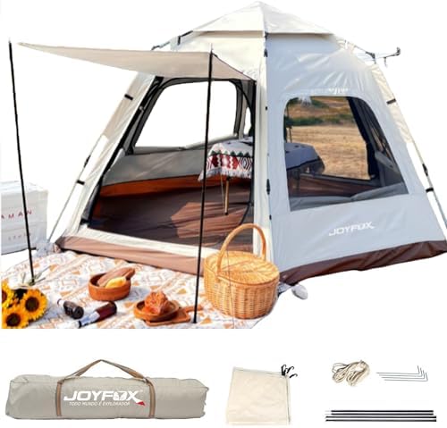Joyfox Tenda hexagonal extragrande, iglu de acampamento, tenda au...
