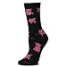 Pigs Black 100% Cotton Crew Socks - Made in USA - Size Medium (Womens 6-11)