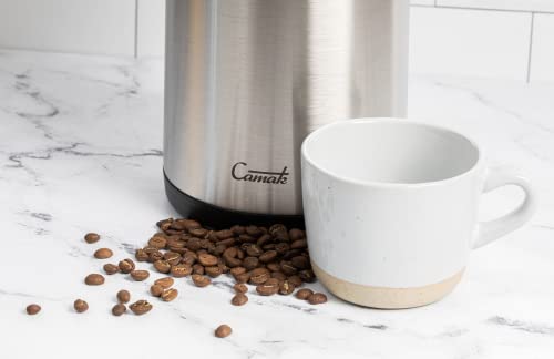 2.2 L Stainless Steel Camak Coffee Airpot + Vacuum Insulated + Swivel Base + Push Lever #TOP5