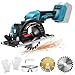 Roadtime 5 Zoll Akku-Kreissäge für Makita 18V Akku(ohne Akkus),Professional Mini Handkreissäge mit 2 Klingen,Holzsäge und Diamantmesser,ideal für Holz, Weichmetall, Kunststoff, Fliesen