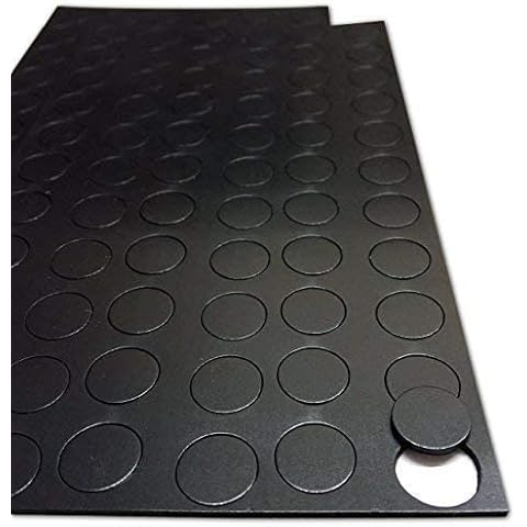 TMS 66 Small Magnets for Crafts Self Adhesive, Sticky Back Magnetic Dots, - Make your own Fridge Magnets for Kids, Notes or Reminders - Mini, Round and Little Stick on Magnetic Strips [1mm thick] Cover
