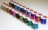 Hitena Rod Wrapping Thread - Metallic Vivid 20 Color 100yd Pack Winding Thread. Assortment of 20...