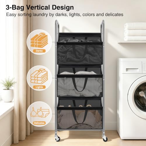 STO-STO-3-Tier-Vertical-Rolling-Laundry-Hamper-Removable-Bags-Black-Mesh-120L-Capacity-Space-Saving-Vertical-Design-Rust-Resistant-Steel-Frame-Lockable-Wheels-Ideal-for-Apartments-Small-Spaces