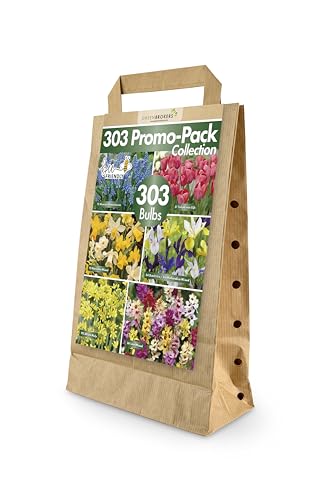 303 Promo-Pack Collection - Bee-Friendly – 303 Mixed Spring Flower Bulbs - Eco-Friendly Packaging - Easy Planting Guide Included