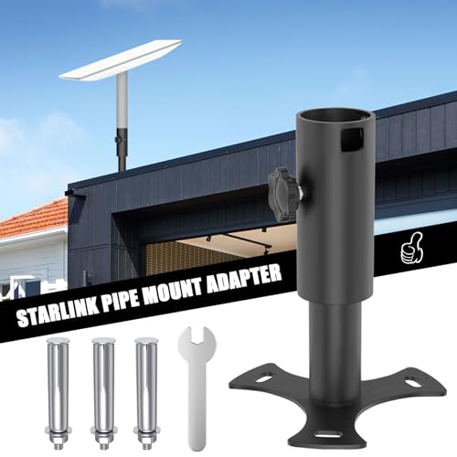 Starlink Gen 2 Roof Mount - Heavy-Duty Aluminum Mount for Starlink V2 Dish Fits Roofs Boats Homes - Weatherproof & Easy Installation