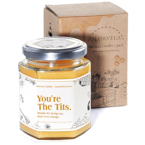 Fun Gifts for Women - Pure Natural Beeswax Candles, Personalized