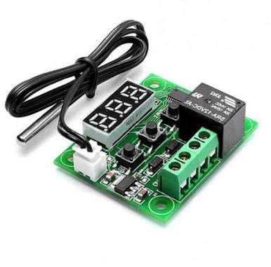 Anil electronics store W1209-50~100 Digital Temperature Controller 12v and Sensor Thermostat, Green and Black