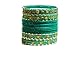 Produktbild Indische Bangles 24 Armreifen Mahive smaragdgrün Gold 7cm mit Bindis Bollywood Sari Schmuck