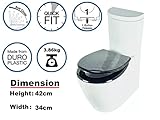 tradefirst Heavy Duty Black Glitter Toilet Seat Bathrooms Resin Toilet Seat, Glitter Toilet Seat Close Hinge Quick Release , Black Bathroom Accessories - Image 7