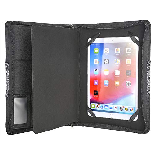 Leather Zipper Portfolio For Ipad 7Th 10.2"/ Ipad 10.5"/ 11", Zipper Padfolio Case With Handle, For Right Or Left-Handed #TOP5