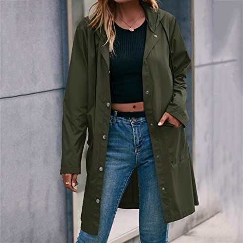 Chubasquero ligero impermeable Softshell para mujer y chaqueta larga funcional transpirable 7