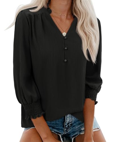 Amazon.com: Gleeivy Black Blouses for Women Dressy Casual Womens 3