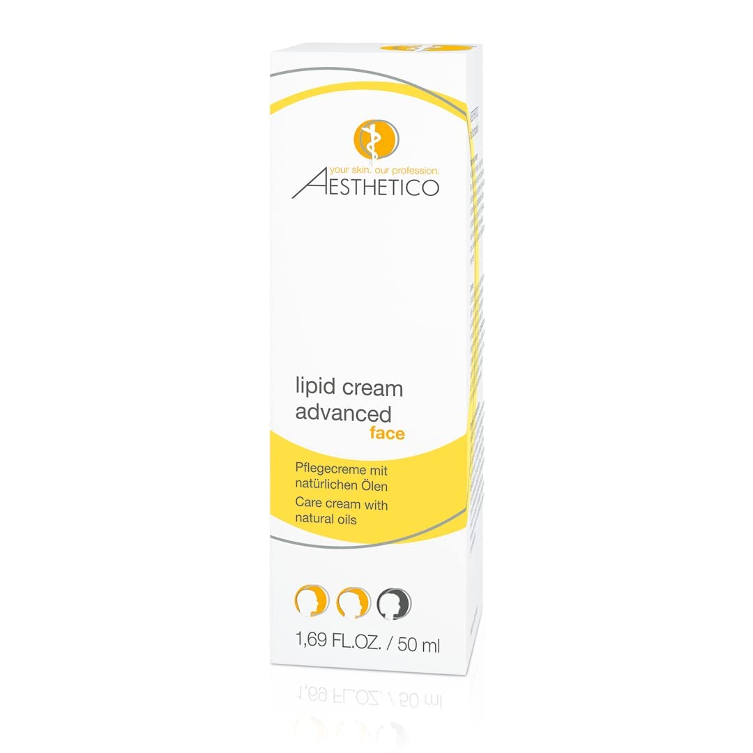 AESTHETICO lipid cream advanced - Feuchtigkeitsmagnet mit wertvollen ?len, Gesichtspflege f?r fortgeschritten trockene Haut auch bei Neurodermitis, mit Nachtkerzensamen?l und Hyaluron (5 x 50 ml)