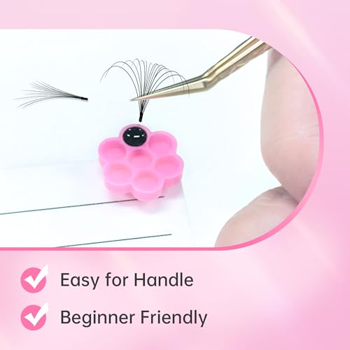 Beauty7 Suporte de extensão de cílios de grande volume, ferramenta de base de paletes com kit de ane