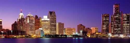 Walls 360 Peel & Stick City Skyline Wall Mural: Dusk