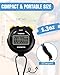 Therivo Digital Simple Silent Stopwatch Timer: Only Stopwatch Mode, Easy to Use, Read, and Carry with Intuitive Buttons — On/Off, Large Display, Ideal for Kids, Track, Sports, Coaches