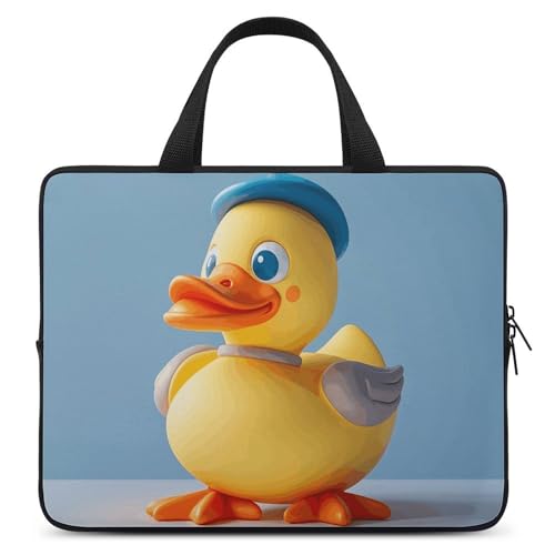 Housse ordinateur 15" motif canard Diorama idéale pour travailler au café ou au bureau