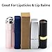 50 Pack Kraft Paper Lipstick Boxes Small Rectangle Lip Gloss Cases Reusable Paper Lipstick Bottle Lip Balm Gift Packaging Boxes Essential Oil Wrapping Box (0.8 x 0.8 x 3.4 Inches)