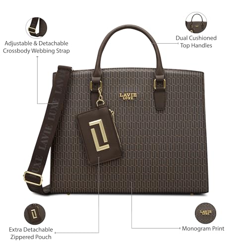Image of Lavie Luxe Women's Mono Elly25 Handbag for Women | Handbag for Work | Ladies purse | Stylish Shoulder Bag | Gift for Women