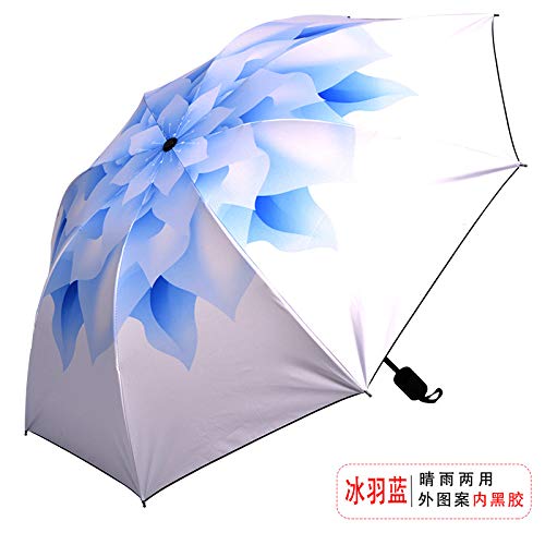 Preisvergleich Produktbild Regenschirm Kreative Kleine Frische Schwarze Gummi Sonnenschirm Falten Regenschirm Falten Sonnenschirm Sei Linie Kleiner Schwarzer Regenschirm 8K pro