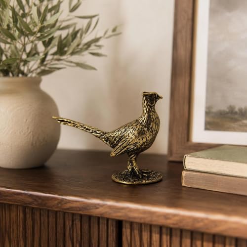 Estatua de Faisán de Latón con Base miniatura 3