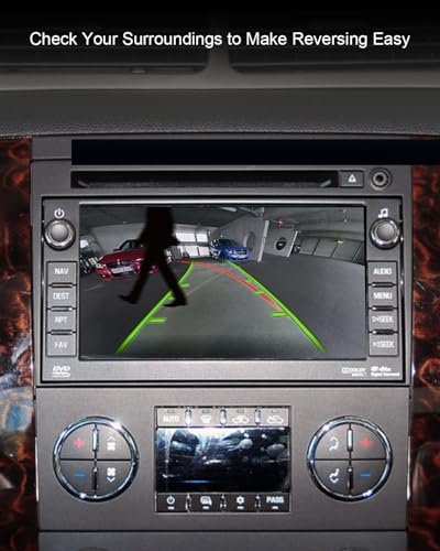 Image of Rear View Backup Camera Fit for Chevrolet Silverado GMC Sierra 1500 2500 HD 3500 HD 2007-2014, Rear Park Assist Reverse Camera Tailgate Handle Lock Cylinder Bezel Trim Kit