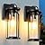 IDPUSEN 2 Pack Outdoor Wall Light Fixtures, 14 Inch Large Exterior Coach Lights, Black Wall Sconce Lamp, Exterior Waterproof Lantern, Anti Rust Outdoor Lights for House, Doorway, Garage, Patio