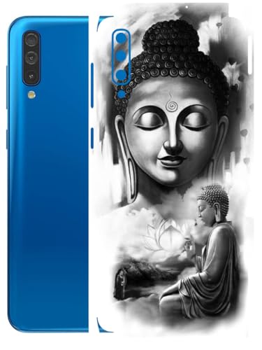 Image of AtOdds - Full Body Back Screen Guard Protector Film - Lamination Wrap Skin Sticker Compatible with Samsung Galaxy A50 | Scratchproof Matte Finish (Buddha)