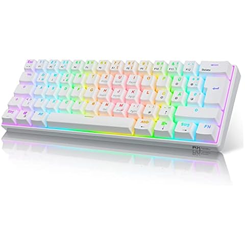 RK61 Mechanische Gaming-Tastatur, 2,4 GHz Kabellose/Bluetooth/Verkabelte 60% Mechanische Tastatur 61 Tasten Cover