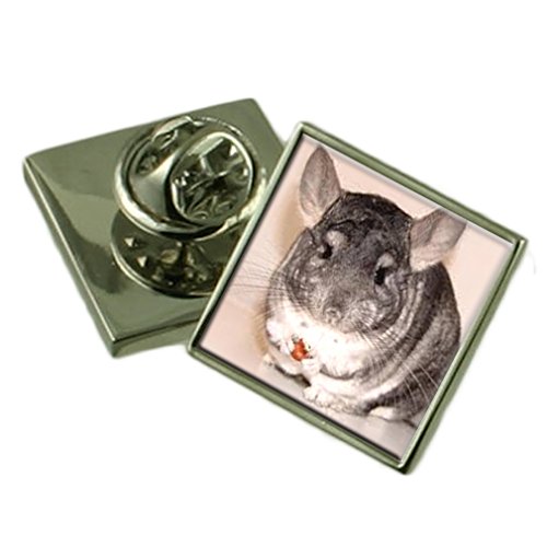Épinglette chinchilla en argent sterling avec son élégant écrin cadeau