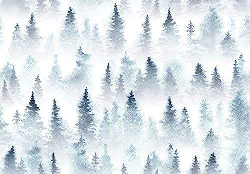 Papier peint auto-adhésif forêt brumeuse pose facile sans colle