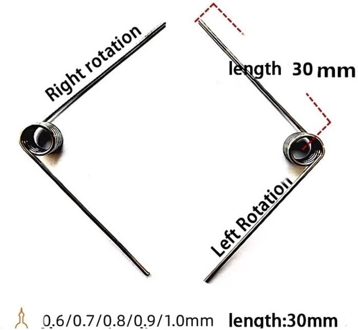 5PCS 304SUS V字型左ねじりバネ 線径1.5mm 0&deg;/45&deg;/60&deg;/90&deg;/120&deg;/180&deg;/270&deg; 長さ: 5ラ