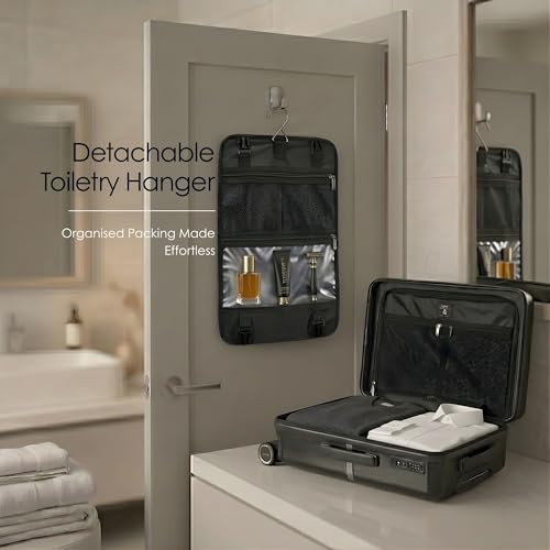 Image of Rare Tony 3Pc Set Dark Grey Hard Trolley Bag Polycarbonate Antiscratch Travel Suitcase with 8 Silent Wheels and a Sturdy TSA Lock - Luggage for Men & Women