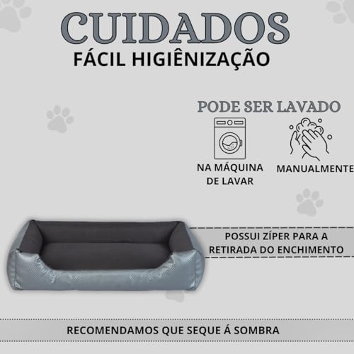 Cama Para Cachorro Porte Médio Impermeável E Lavável Artêmis (Grafite)