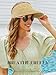 Visor Hats for Women,Beach Hats UPF50+ Sun Visors Straw Hats for Women,Hand Wowen Packable Sun Protection Hats Beige