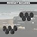 YYTQP 10 PCS R134a AC Valve Caps Kit, 13mm and 16mm Air Conditioning Service AC System Charging Port Caps, 5 PCS Black Low Side and 5 PCS Black High Side, Suitable for Most Cars