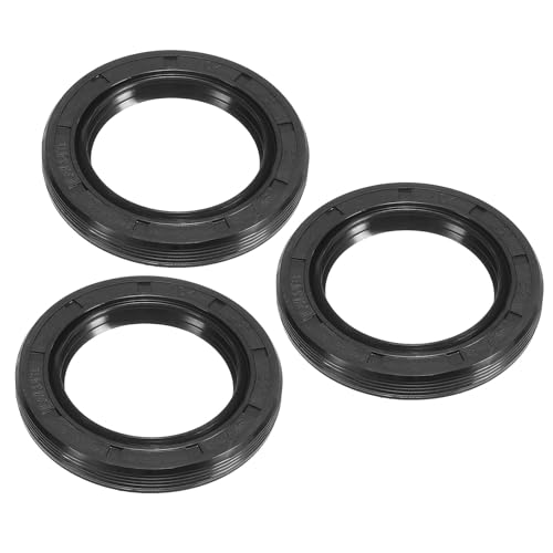 PATIKIL EU Radial Shaft Seal, 3 Pcs 35mm x 52mm x 7mm Nitrile Rubber TG4 Oil Seal for Bearing Shaft Oil Pumps Engines, Black