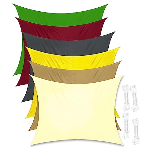 Shade Sail Sun Canopy Garden Pergola Parasol, Sun Shade Sail Rectangle 2x3m 2x5m 3x5m 4x5m, and Sizes, Waterproof Weather Proof, for Summer Shade