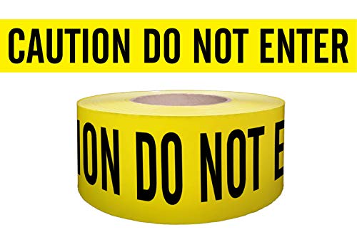 ECTY Swanson BT100DNE2 3 inch x 1000 Foot 2 MIL Barricade Safety Tape Caution Do Not Enter Yellow with Black, 1,000 Feet, Yellow & Black Print