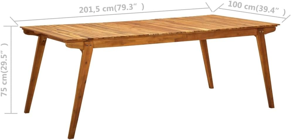 Outdoor Coffee Table, Conversation Coffee Table, Patio Dining Table for Patio, Deck, Lawn, Garden, Patio Table 59.1"x35.4"x29.5" Solid Acacia Wood