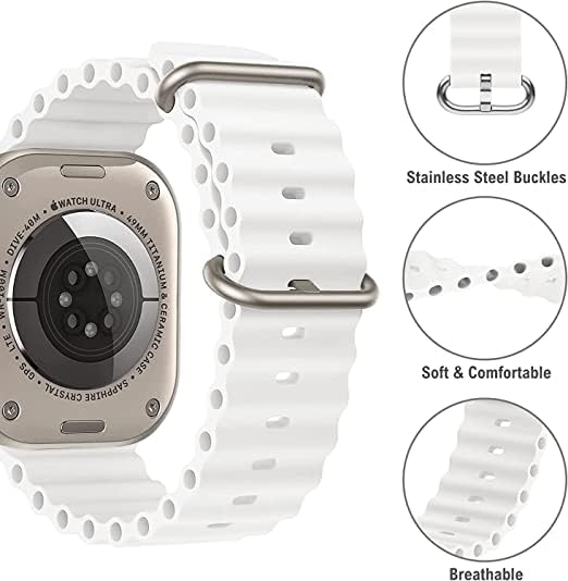 Image of Nick jones T800 Ultra Smartwatch with 1.05 inch HD Display, Bluetooth Calling Multiple Sports Modes & Watch Faces, Spo2 Monitoring & Heart Rate Monitor White(Sim Not Supported)