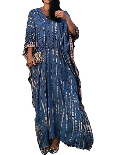 Image of Kaftan Dresses for Women Plus Size Summer Beach Dress with Print and Swim Cover Ups