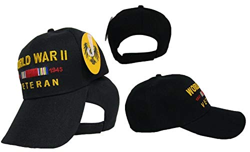 Trade Winds World War 2 II Veteran Hat Cap World War II WWII 1941-1945 Ribbon Hat Cap Multi