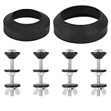 Toilet Tank to Bowl Gasket Repair Kit, Includes 7.6cm/3in & 5cm/2in Seal Gaskets Stainless Steel Bolts Washers Bases Nuts Butterfly Nuts Universal Leak Fix Kit for Two-Piece Toilet Tank