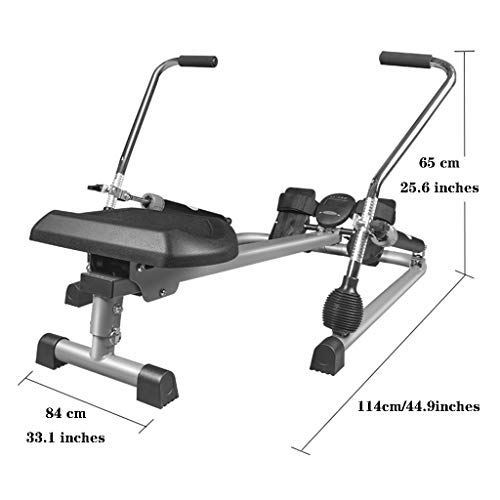ZYCSKTL Rowing Machine Foldable Indoor Rower,Household Silent Hydraulic Rowing Machine, Foldable Scull Rowing Machine, Fitness Equipment with A Load of 120kg (Color : Black, Size : 114 * 84 * 65cm) - Image 6