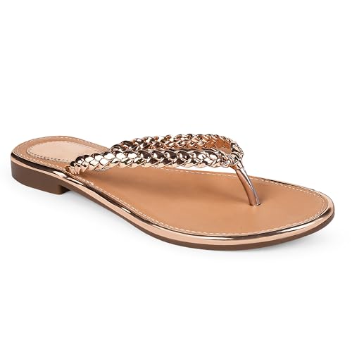 Image of JM LOOKS Women's Casual All Day Flat Slippers Comfortable Sole, Stylish Design, Ideal for Women & Girls