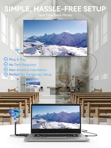 Image of ETZIN 150M HDMI Wireless Extender 1 TX up to 4 RX 1080P 60Hz 5.8GHz Audio Video Transmitter Receiver for TV Box to Multiple for Streaming Video from Laptop,Pc,TV Box to Monitor,TV,Projector EPL-1546WA