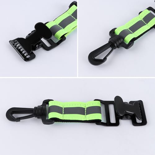 Glove Holder 4 Pieces Glove Holder Belt Glove Clip with Metal Carabiners Fire Brigade Glove Holder Glove Clip Fire Brigade for Hanging Gloves Towels Protective Helmets (Green) - Image 3