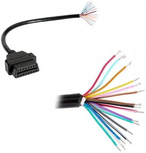 16 Pin J1962 OBD2 OBDII Female Diagnostic Connector Cable Pigtail
