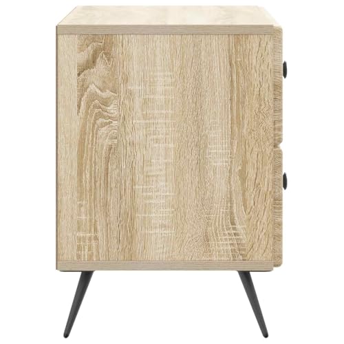 Table de chevet chêne Sonoma meuble rangement chambre design moderne - 6